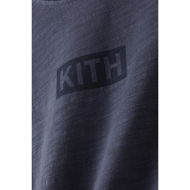 Kith - Box Logo T-shirt in Slub Jersey Blue
