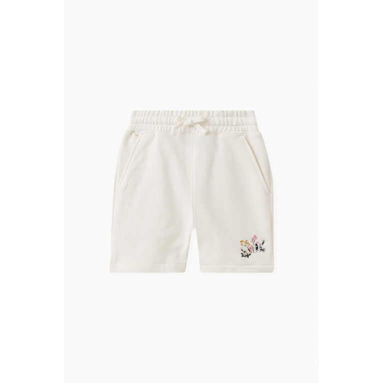 Kith - Floral Logo Shorts in Cotton Neutral