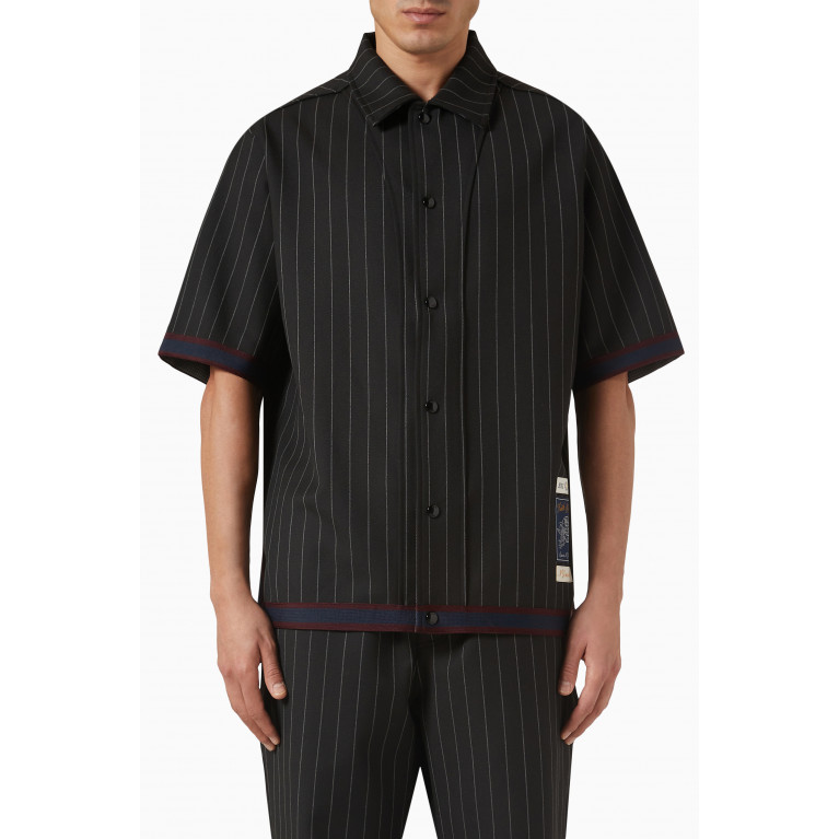 Kith - Pinstripe Woodpoint Shirt Black
