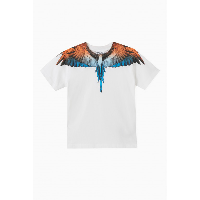 Marcelo Burlon - Bird Wings Graphic T-shirt in Cotton Jersey