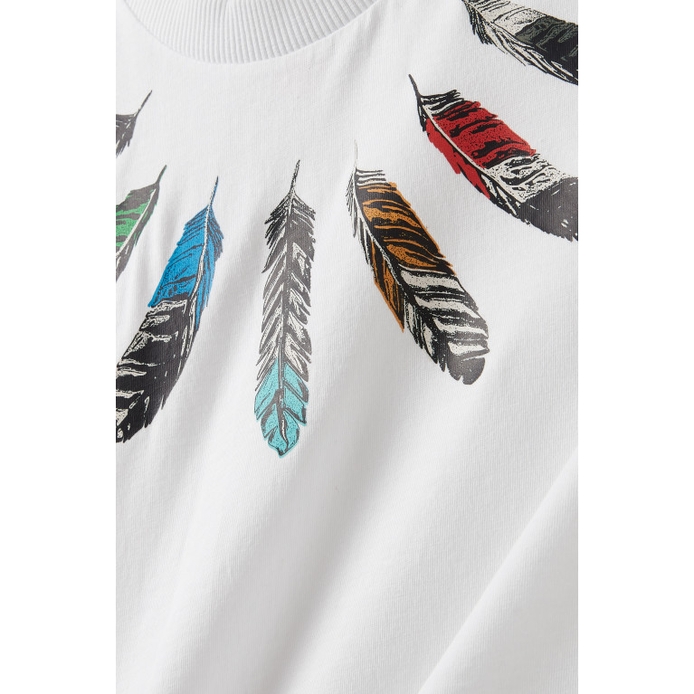 Marcelo Burlon - Feather Collar T-shirt in Cotton