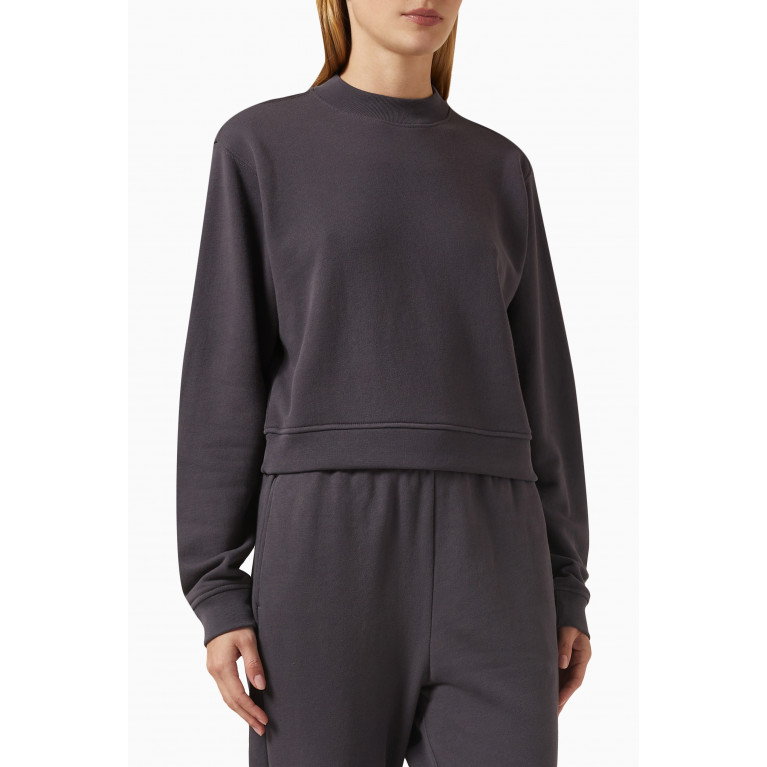 Kith - Haylen Cropped Sweatshirt in Cotton-terry Grey