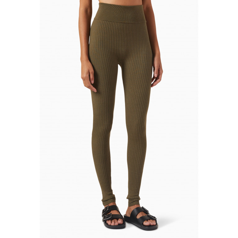 Kith - Rexford Leggings in Cotton-blend Knit Green