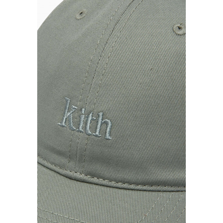 Kith - Logo Serif Dad Hat in Cotton-twill Grey
