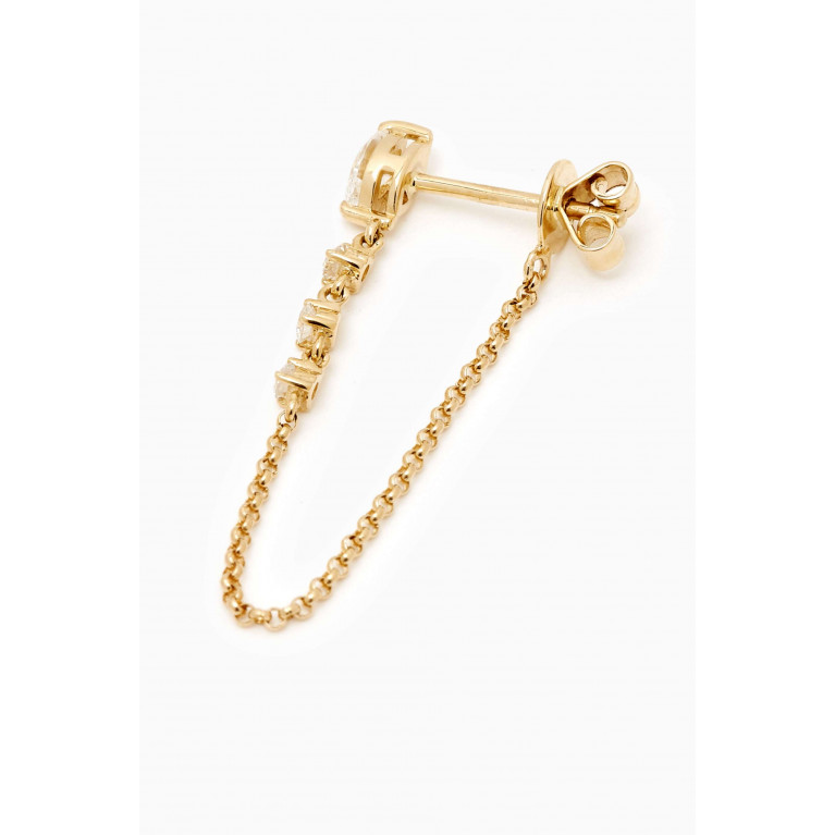 By Adina Eden - Diamond Marquise Chain Stud Single Earring in 14kt Gold