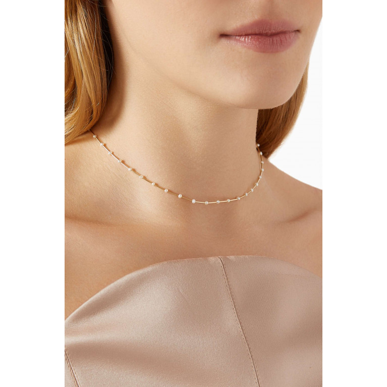 By Adina Eden - Petite Pear Chain Necklace in 14kt Gold