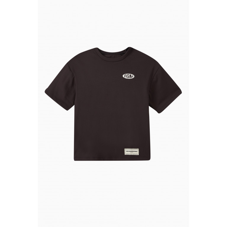 The Giving Movement - Oversized Logo T-shirt in Polyester-blend Black