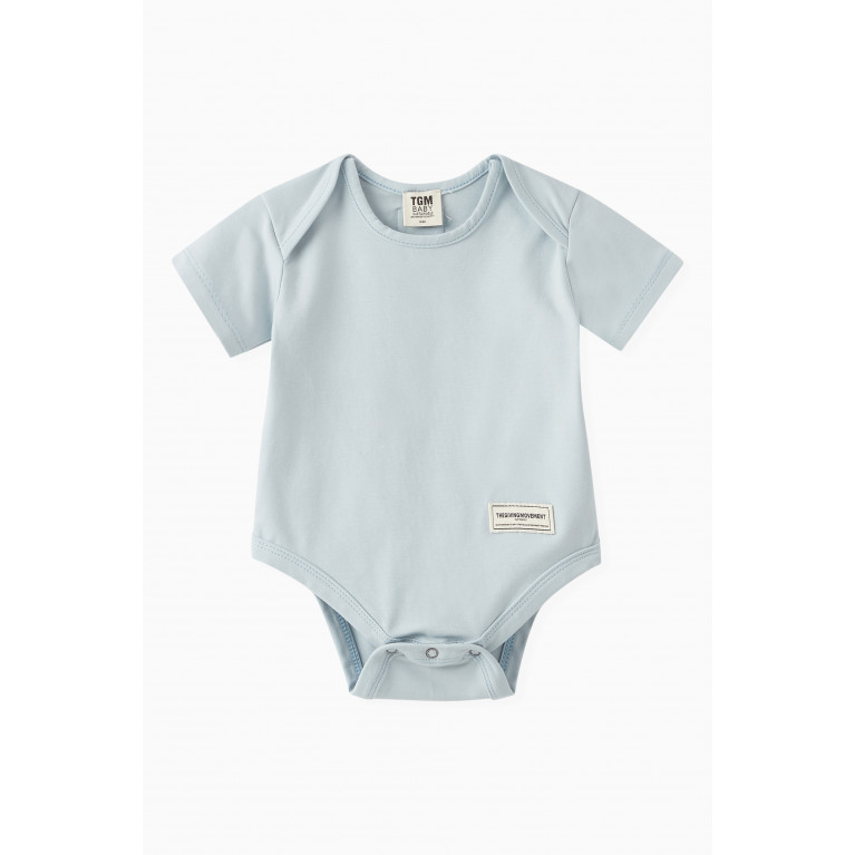 The Giving Movement - Logo Bodysuit in Cotton-blend Blue