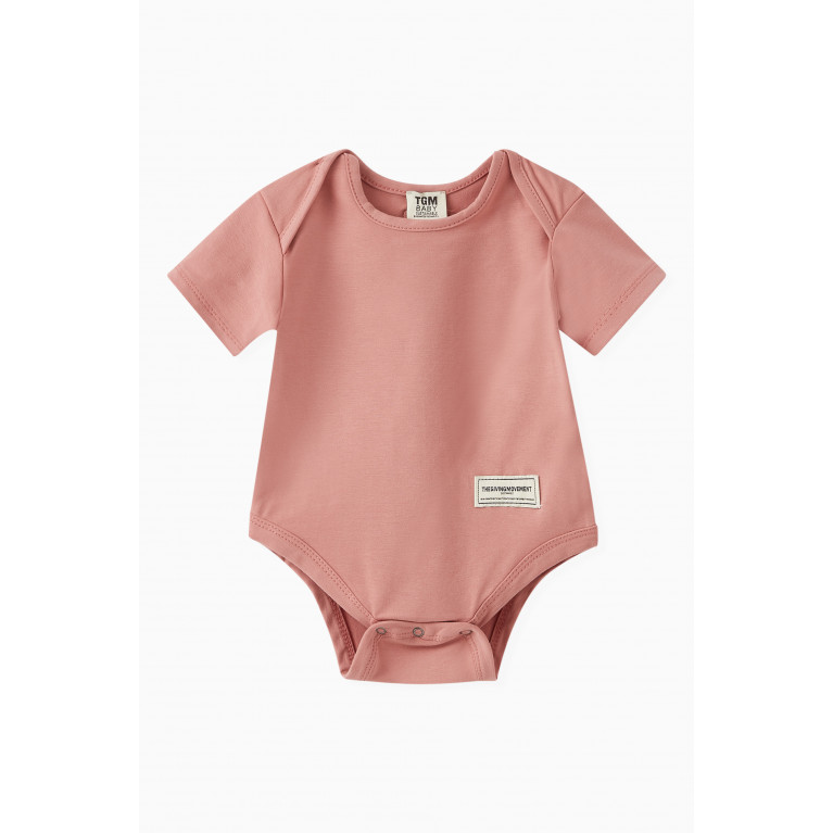 The Giving Movement - Logo Bodysuit in Cotton-blend Pink