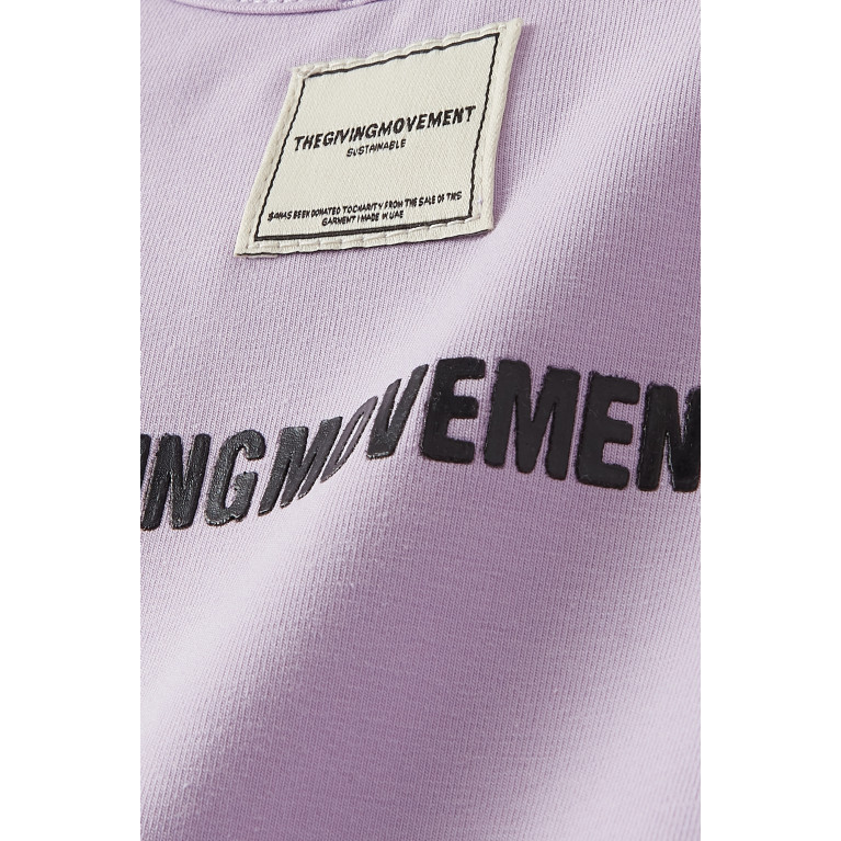 The Giving Movement - Logo Bodysuit in Cotton-blend Purple