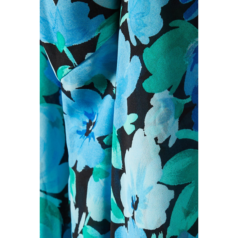 Rotate - Floral-print Self-tie Crop Top in Chiffon