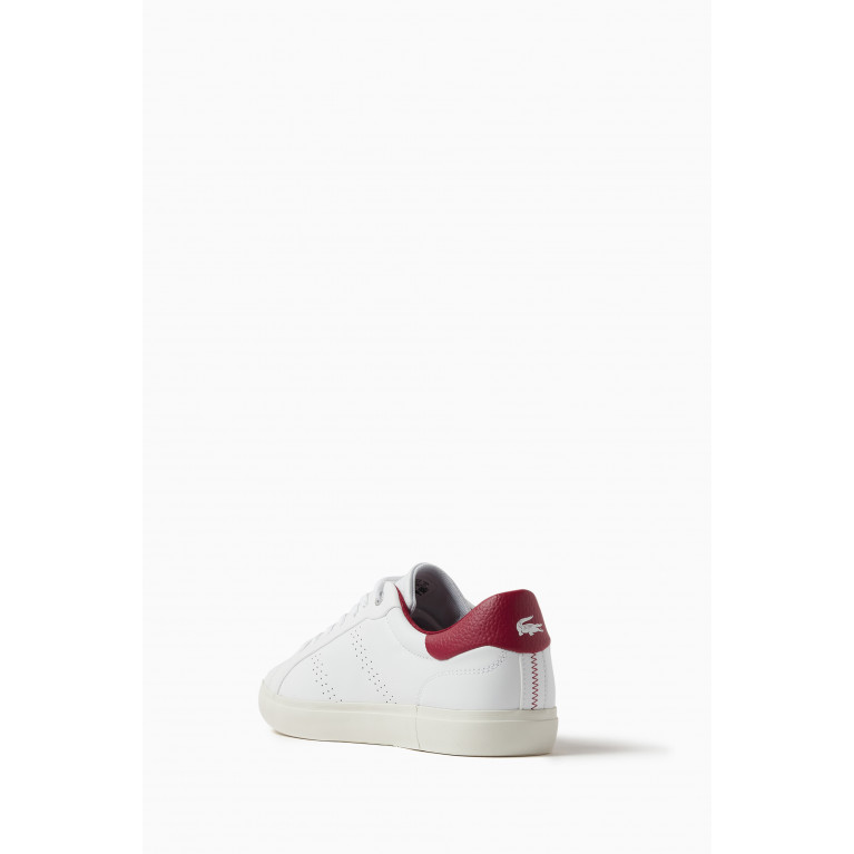 Lacoste - Powercourt 2.0 Sneakers in Leather Red