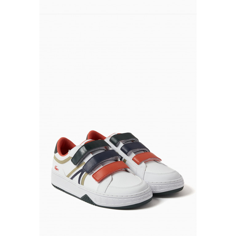 Lacoste - Tricolour Sneakers in Faux Leather Grey