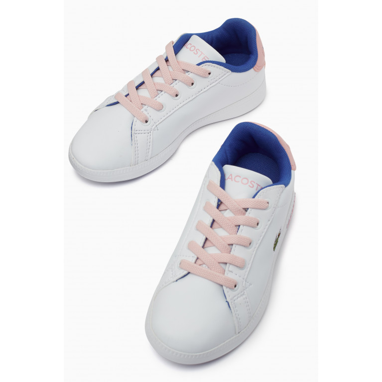 Lacoste - Graduate Logo Sneakers in Leather Pink