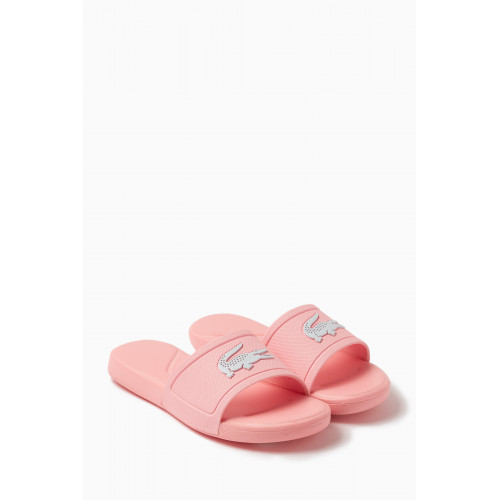 Lacoste - L.30 Logo Slides in Synthetic Pink