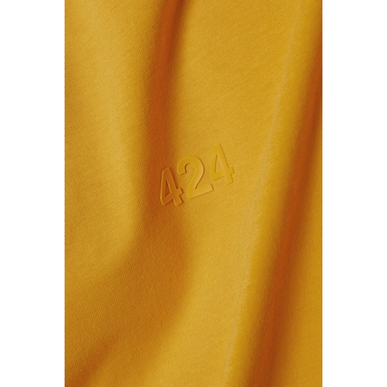 424 - Logo Print T-Shirt in Cotton Yellow