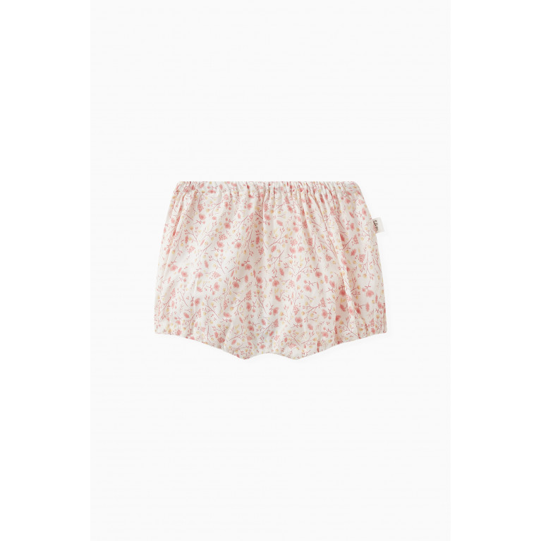 Teddy&Minou - Floral-print Shorts in Cotton