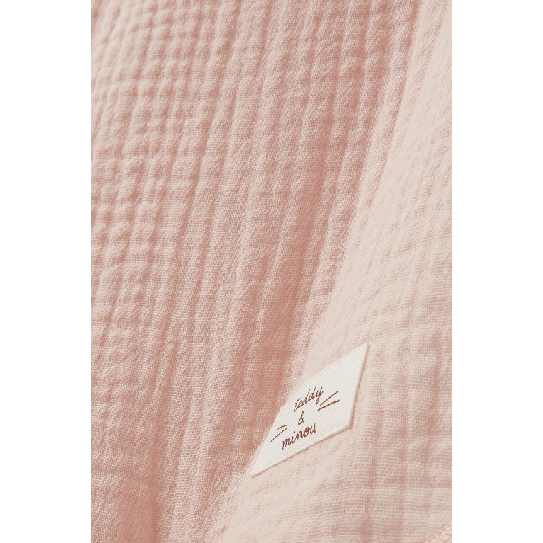 Teddy&Minou - Plain Blanket in Cotton Pink