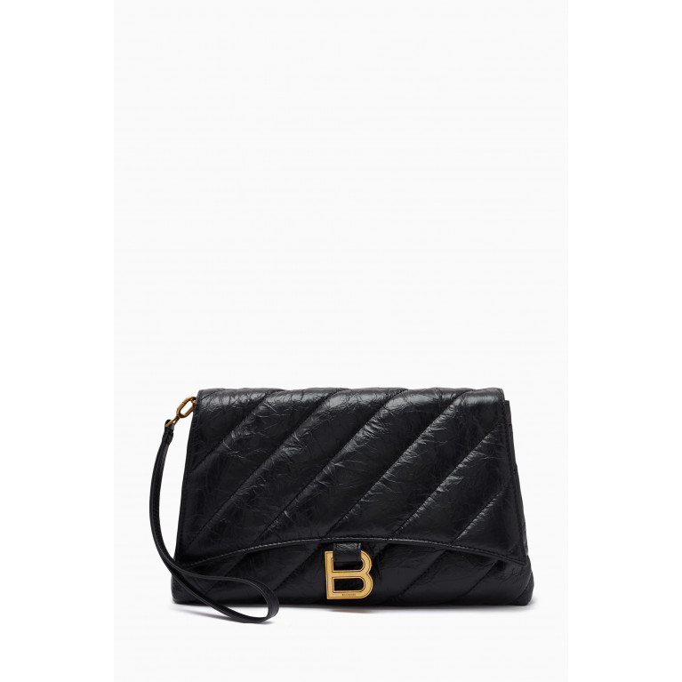 Balenciaga - Crush Medium Pouch in Quilted Leather