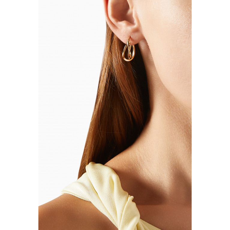 M's Gems - Golden Intricacy Earrings in 18kt Gold