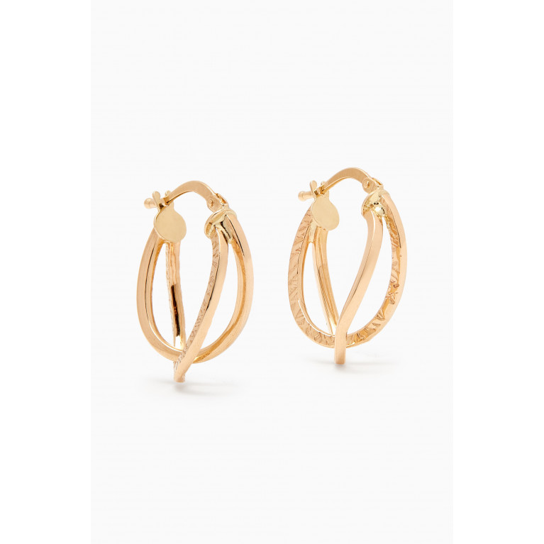 M's Gems - Golden Intricacy Earrings in 18kt Gold