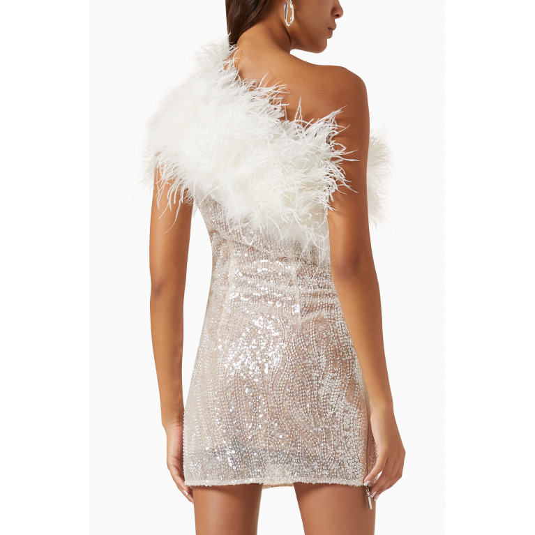 Bronx and Banco - Lulu Sequins & Feather Mini Dress