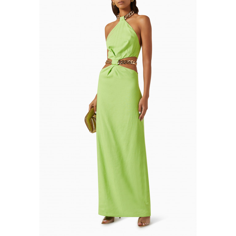 Bronx and Banco - Naomi Chain-link Maxi Dress in Cotton