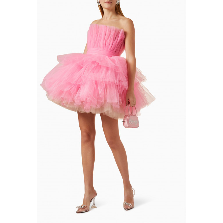 Bronx and Banco - Anna Tiered Mini Dress in Tulle