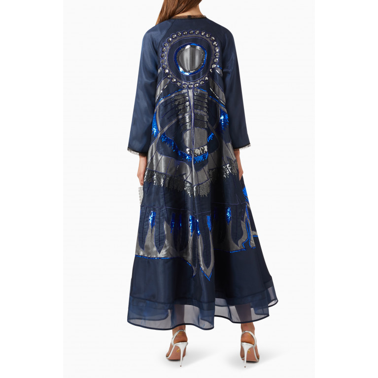Sui Abaya - Sequin-embroidered Abaya in Organza