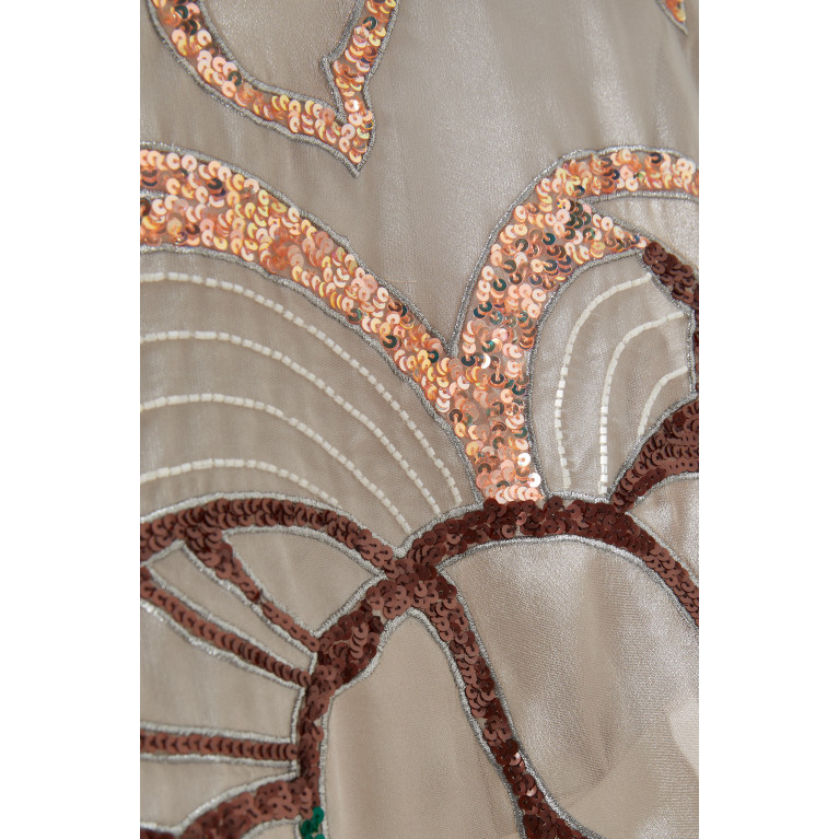 Sui Abaya - Sequin-embellished Abaya in Organza