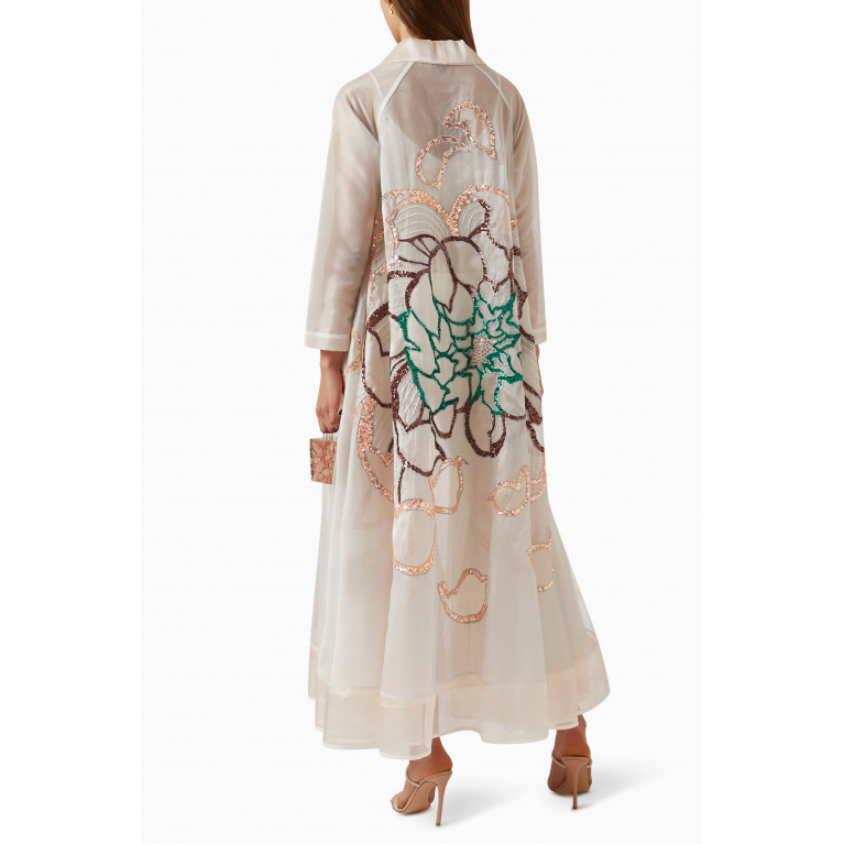 Sui Abaya - Sequin-embellished Abaya in Organza