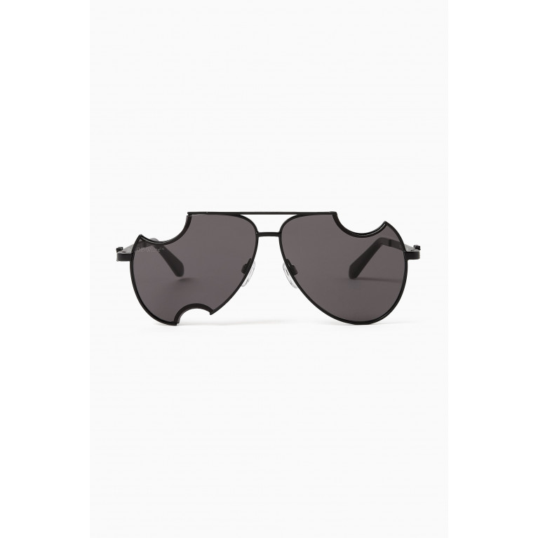 Off-White - Dallas Deconstructed Sunglasses in Metal Black