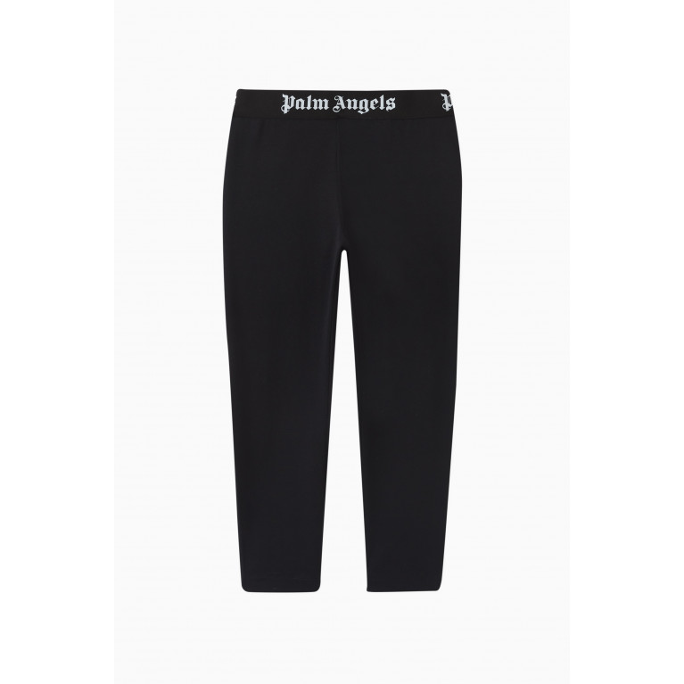Palm Angels - Logo Waistband Leggings in Cotton