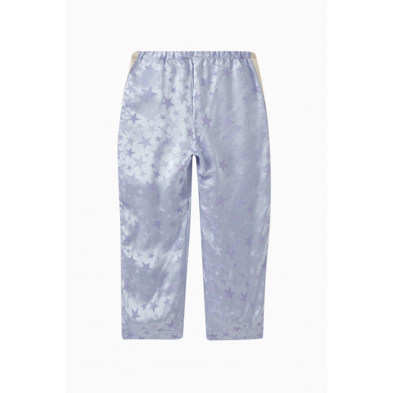 Palm Angels - Star Print Trousers in Satin Jacquard
