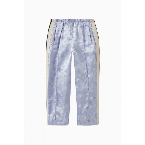 Palm Angels - Star Print Trousers in Satin Jacquard