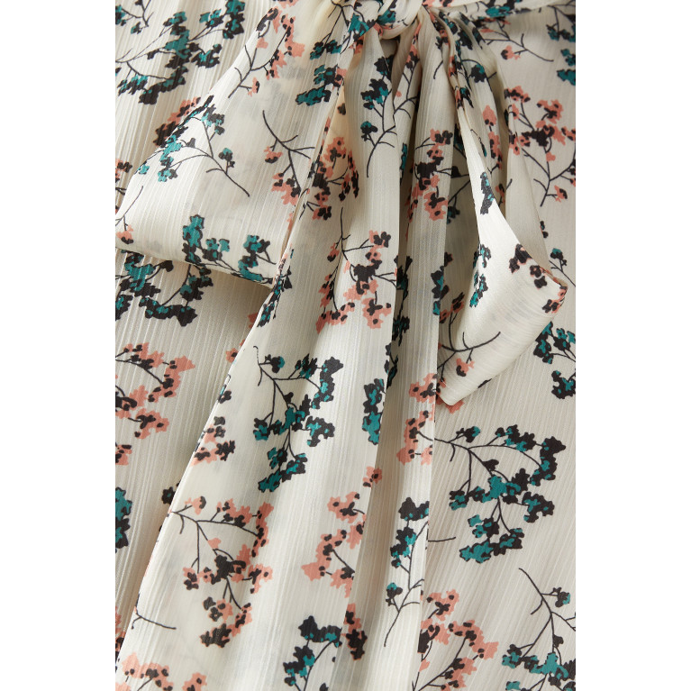 Latifa - Floral Print Tiered Maxi Dress