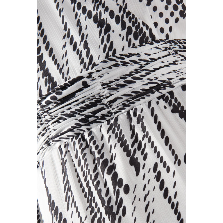 Latifa - Ashley Abstract-print Tiered Maxi Dress in Sateen