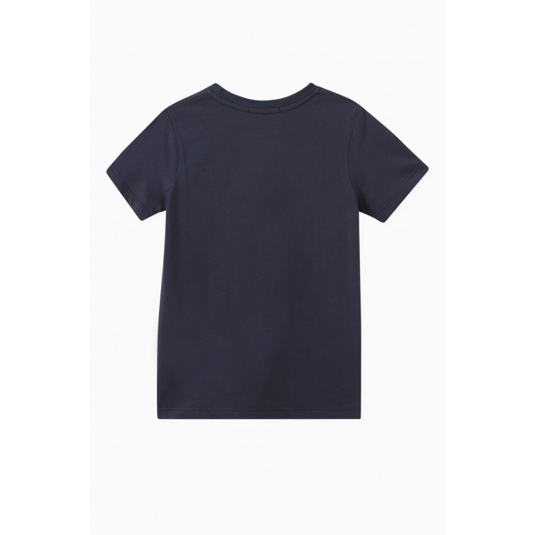 AIGNER - Bird Illustration Logo T-shirt in Cotton Blue