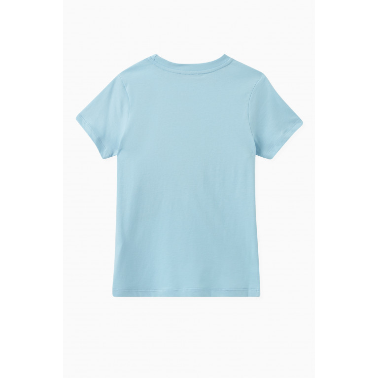 AIGNER - Ombré Logo Print T-shirt in Cotton Blue