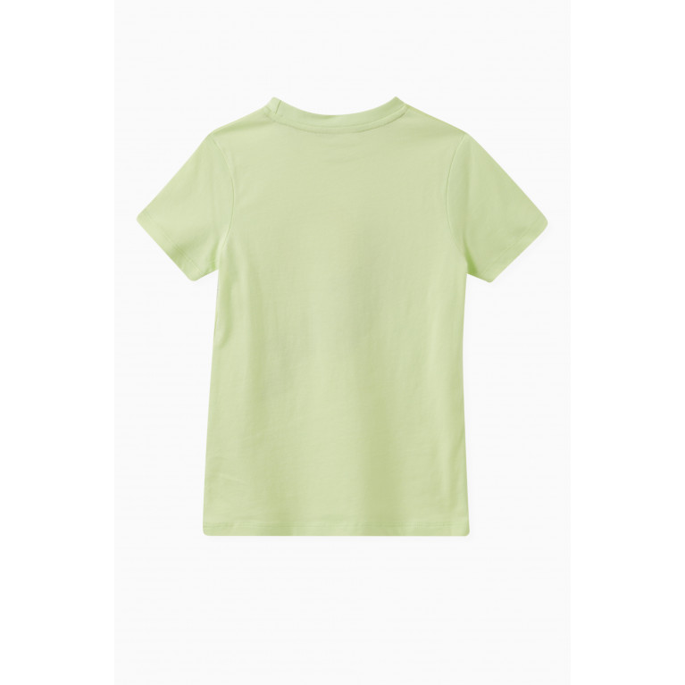 AIGNER - Ombré Logo Bird Print T-shirt in Cotton Green