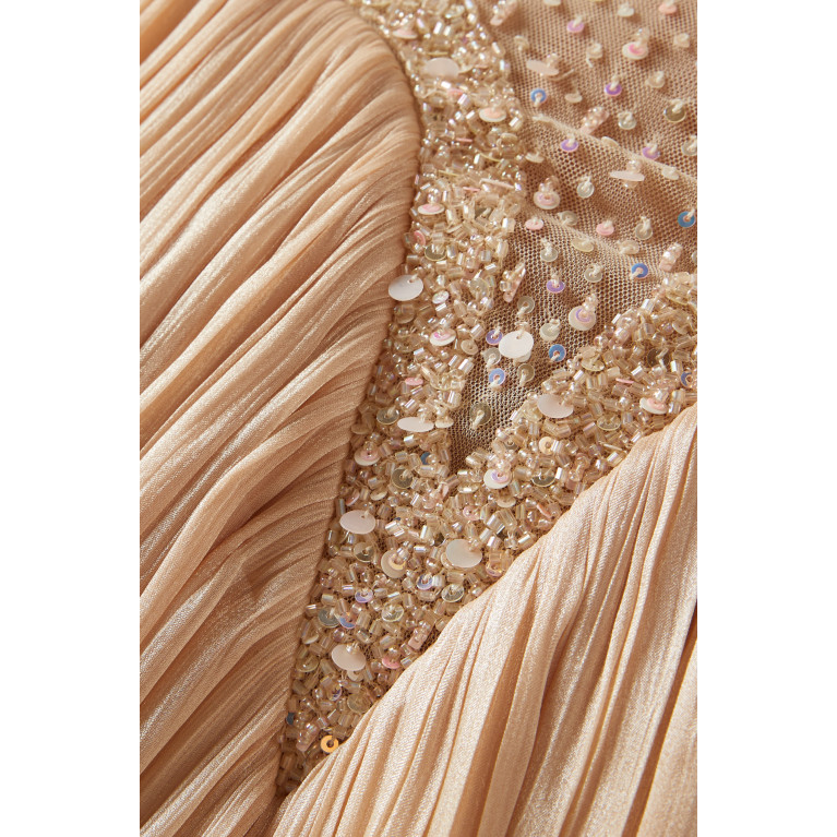 Agua Bendita - Embellished Maxi Dress Gold