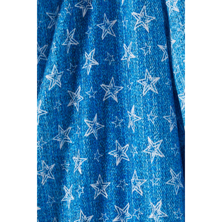 Marella - Callas Pleated Midi Dress in Stretch-jersey Blue