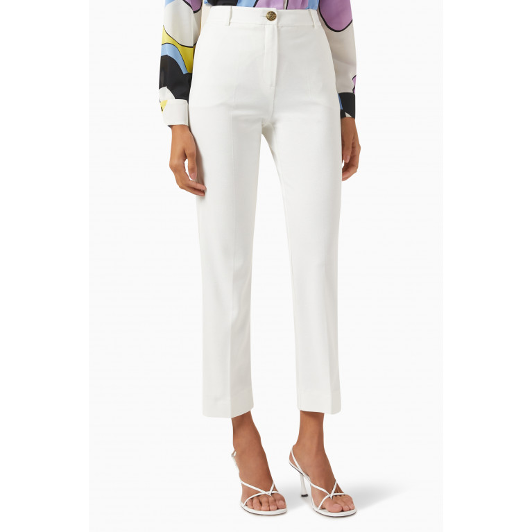 Marella - Altea Cropped Pants in Stretch-jersey White