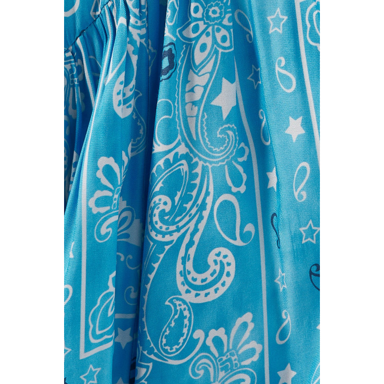 Marella - Cloruro Printed Maxi Dress in Viscose-twill Blue
