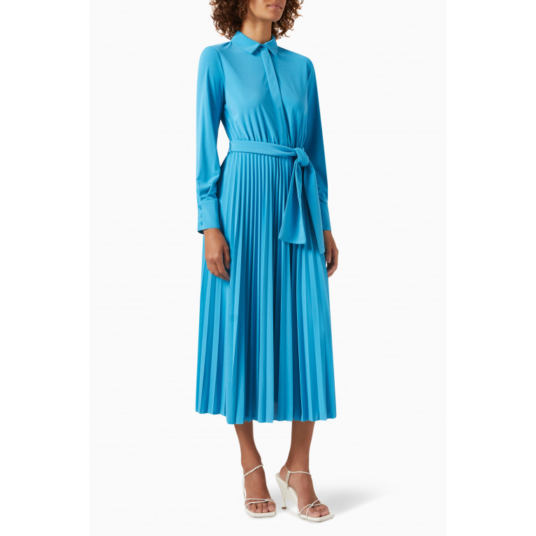 Marella - Egadi Pleated Midi Dress Blue