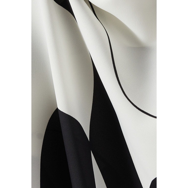 Marella - Doga Abstract-print V-neck Top in Satin