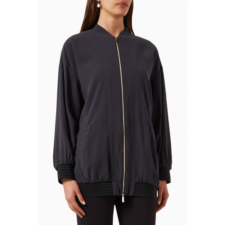 Marella - Eguale Long Bomber Jacket in Viscose
