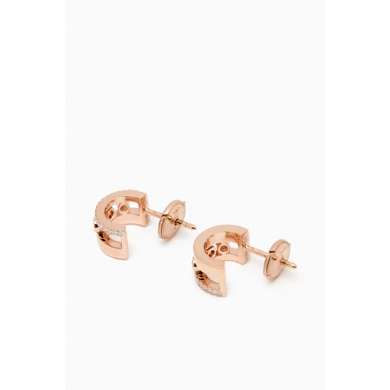 Messika - Mini Move Romane Diamond Hoop Earrings in 18kt Rose Gold