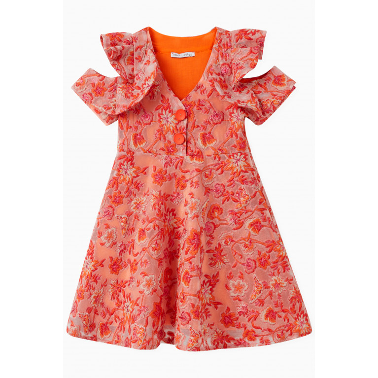 MamaLuma - Frilled Floral Dress in Polyester