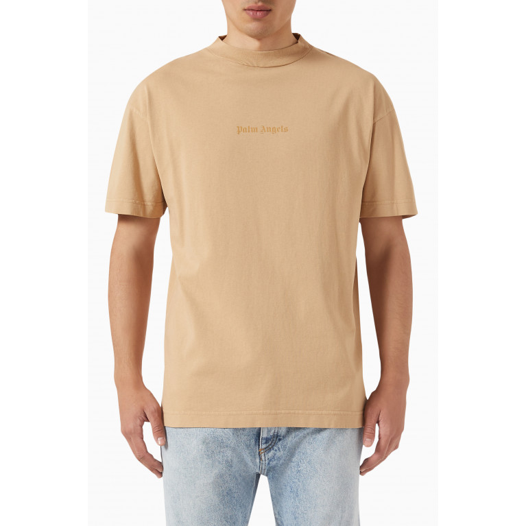 Palm Angels - Reverse Logo T-shirt in Cotton Jersey Neutral